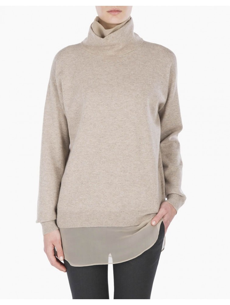 Women High Neck Knitted Cashmere Sweater