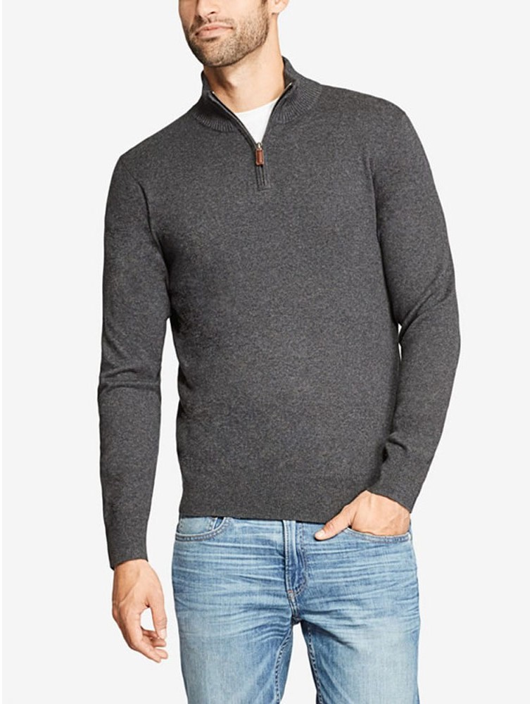 Men's Best Quality Cashmere Quarter Zip Sweater