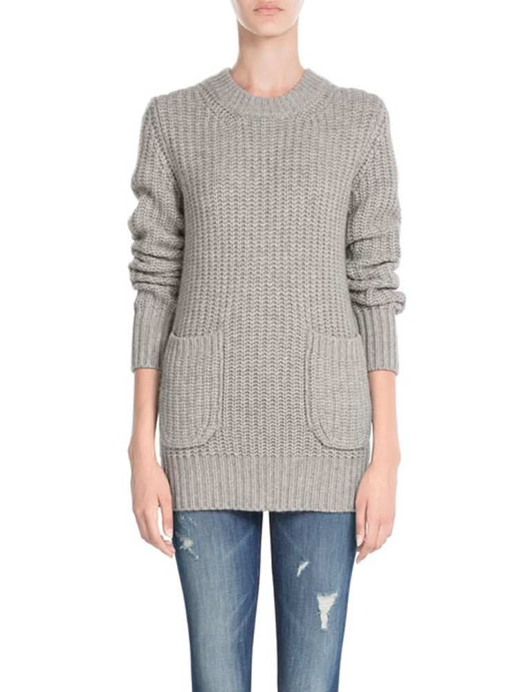 Rib Knit Cashmere Sweater For Winter